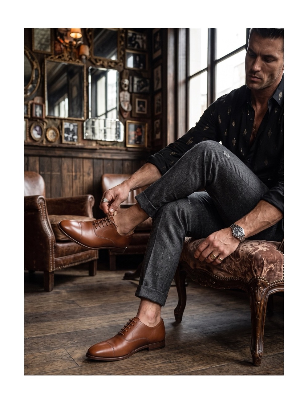Armin Oehler ✵ Bespoke Menswear Macon Cap Toe Oxford Lace Up ✵ Light Brown ✵ 10D